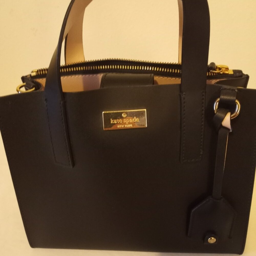 Kate Spade New York Madison Dark Brown Leather Satchel Shoulder Bag Tote